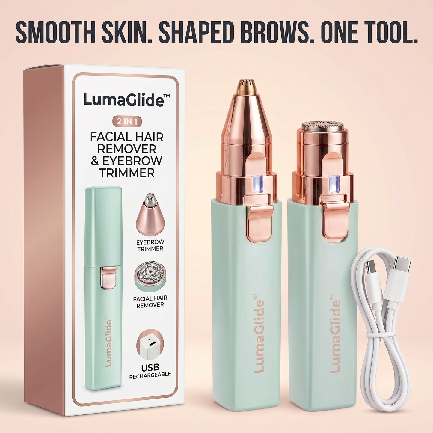 2-in-1 Facial Trimmer & Brow Shaper